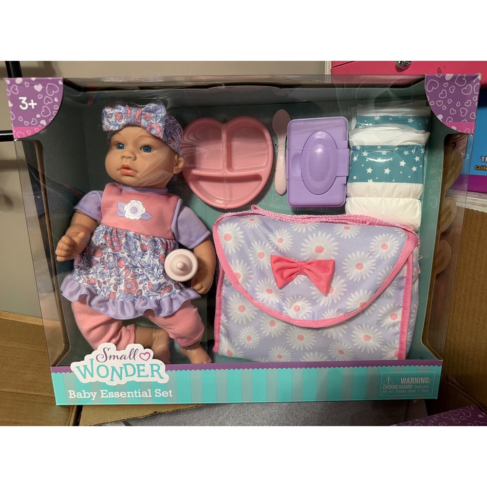 Madame Alexander Small Wonder Baby Essential Set 14 inch Doll Diaper Bag Floral